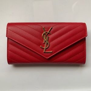 YSL RED WALLET NWT